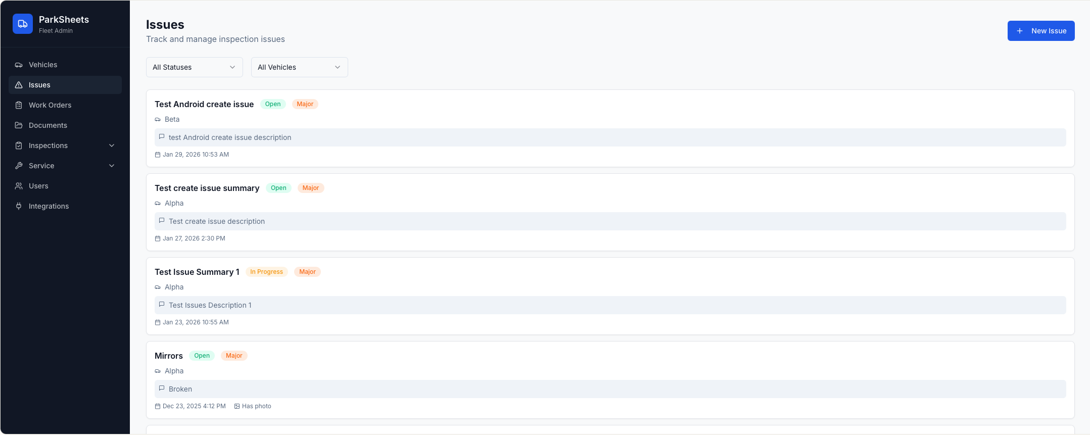 ParkSheets Fleet screenshot 2
