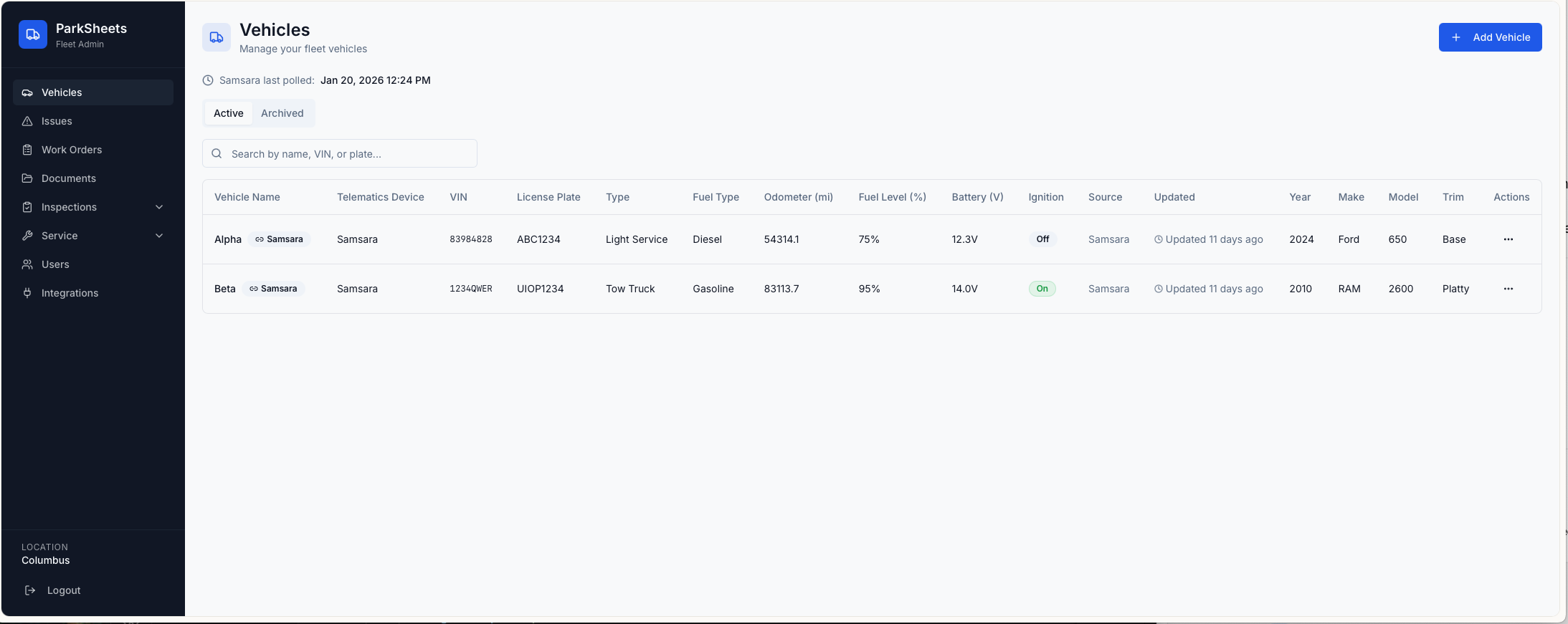 ParkSheets Fleet screenshot 1